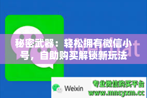 秘密武器：轻松拥有微信小号，自助购买解锁新玩法