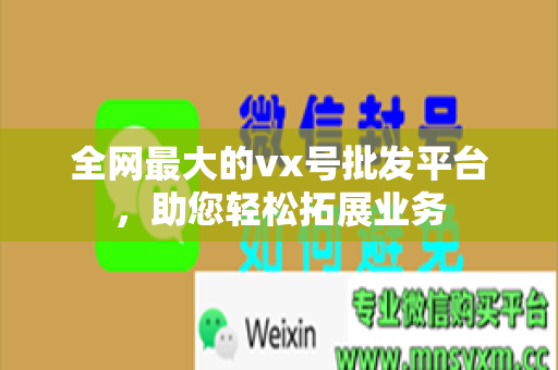 全网最大的vx号批发平台，助您轻松拓展业务